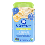 Gerber Organic Oatmeal Banana Cereal (6-8m) 227g