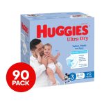 Huggies Ultra Dry Size 3 (6-11kg) 90 nappies