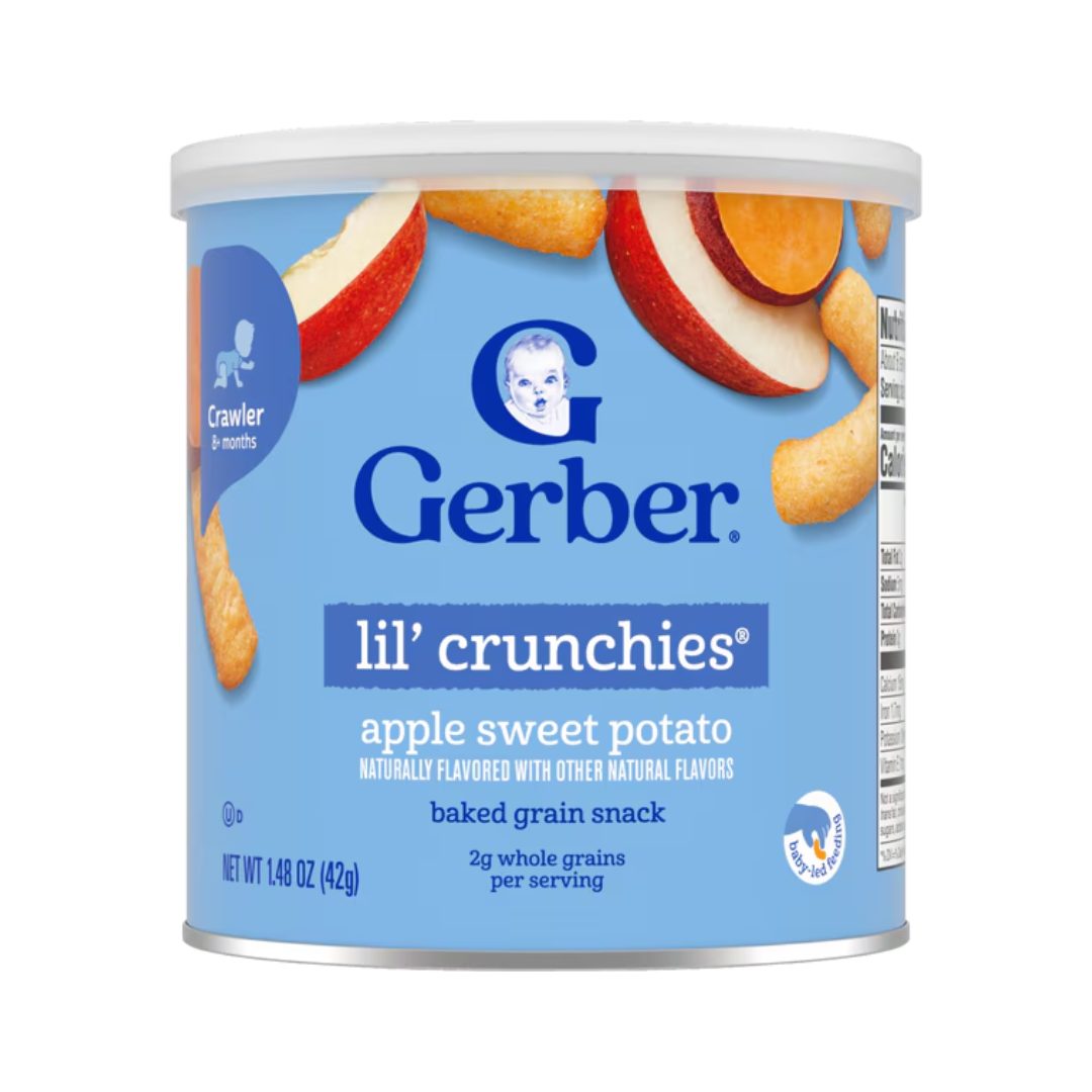 015000048341-2 Gerber Lil’ Crunchies Apple Sweet Potato (8m+) 42g - Image 1