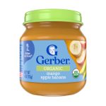 Gerber Organic Mango Apple Banana Puree Jar (6m+) 113g