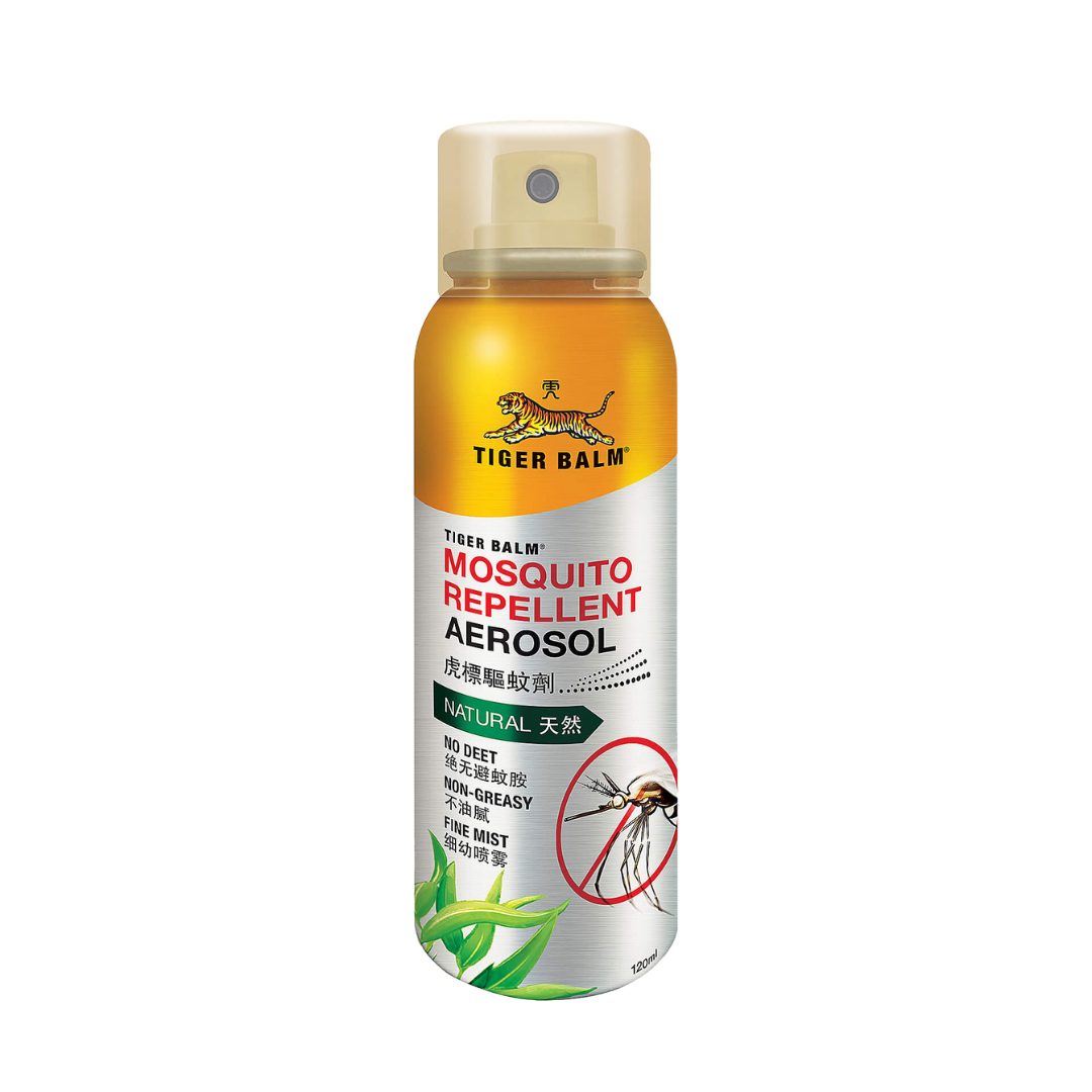 9556991144229 Tiger Balm Mosquito Repellent Aerosol Spray (120ml) - Image 1