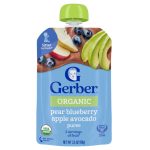 Gerber Organic Pear Blueberry Apple Avocado (6m+) 99g