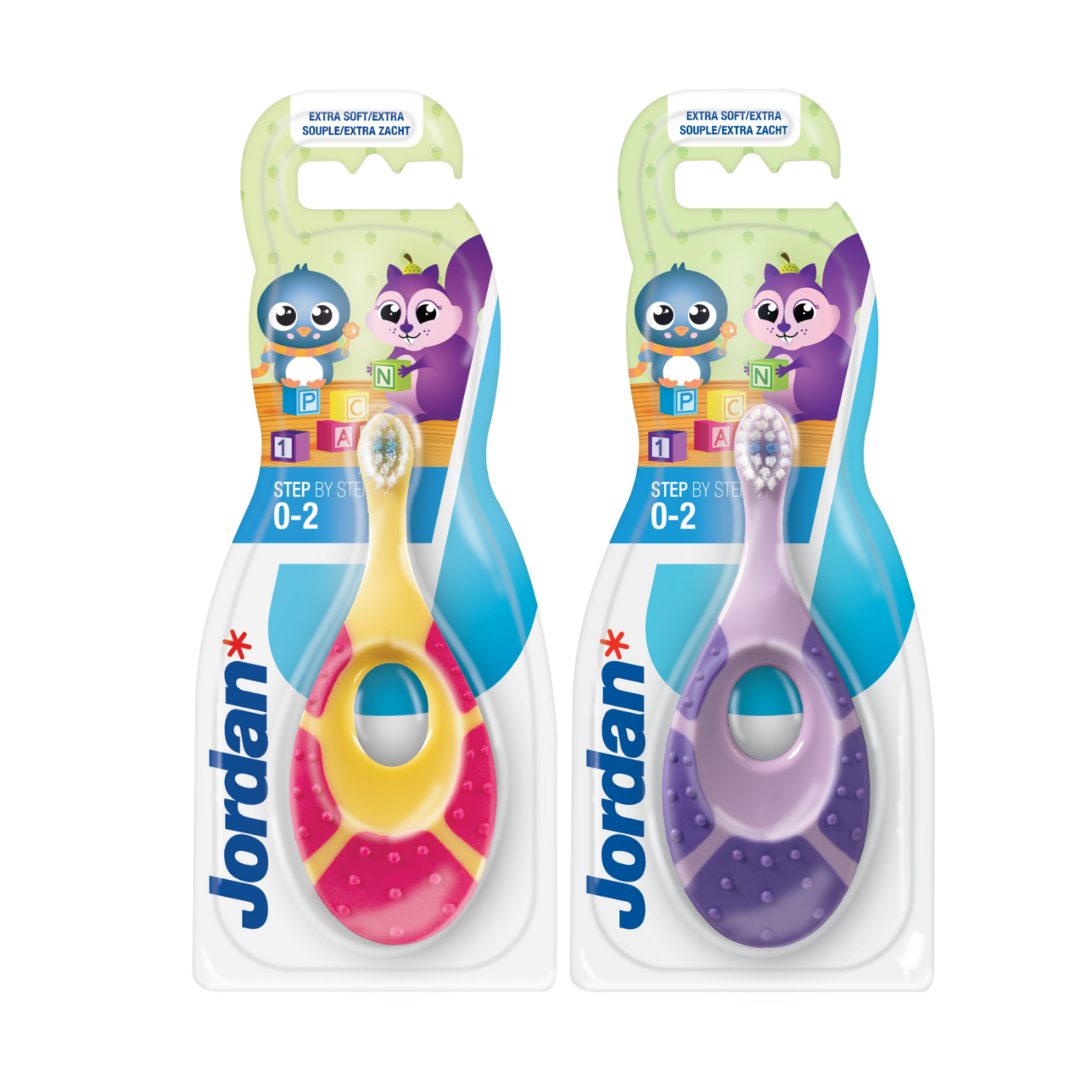 8801441008448 JORDAN Step 0-2 years baby toothbrush (Twin Pack) - Image 1