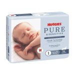 Huggies Pure and Sensitive Size 1 (up to 5kg) 86 nappies