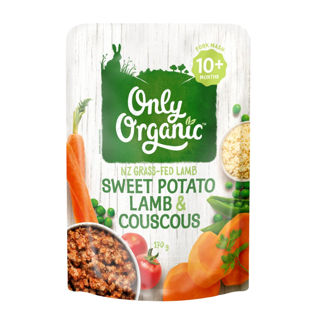 9403145304766 Only Organic Sweet Potato Lamb & Couscous (10m+) 170g - Image 1