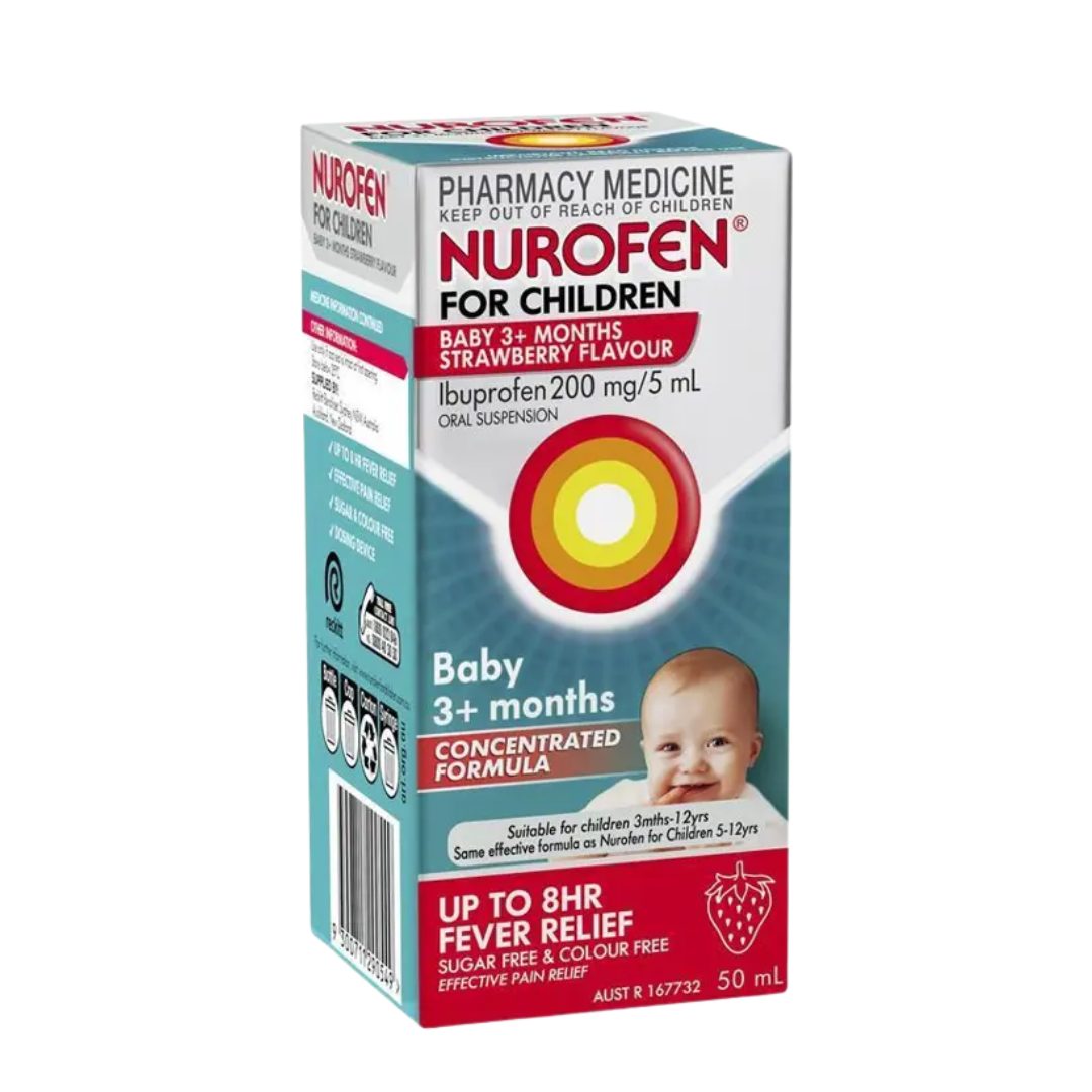 9300711290549 nurofen-for-children-baby-3-months-pain-fever-relief-concentrated-liquid-200mg-5ml-strawberry-50ml